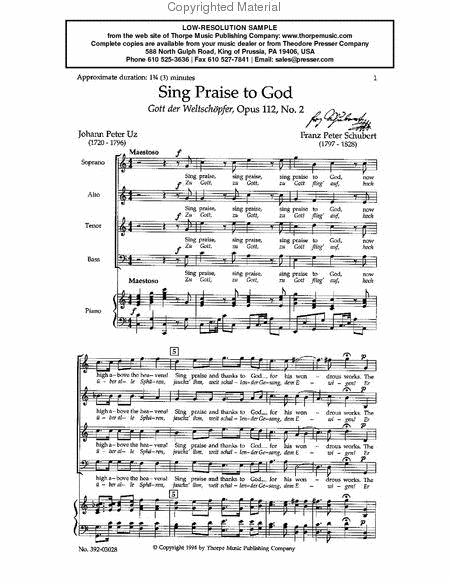 Sing Praise To God