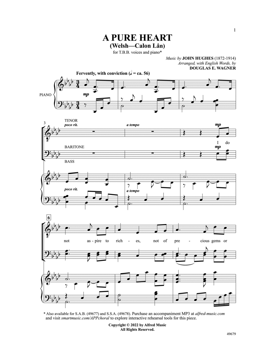 A Pure Heart Choir scores gallery preview page 1