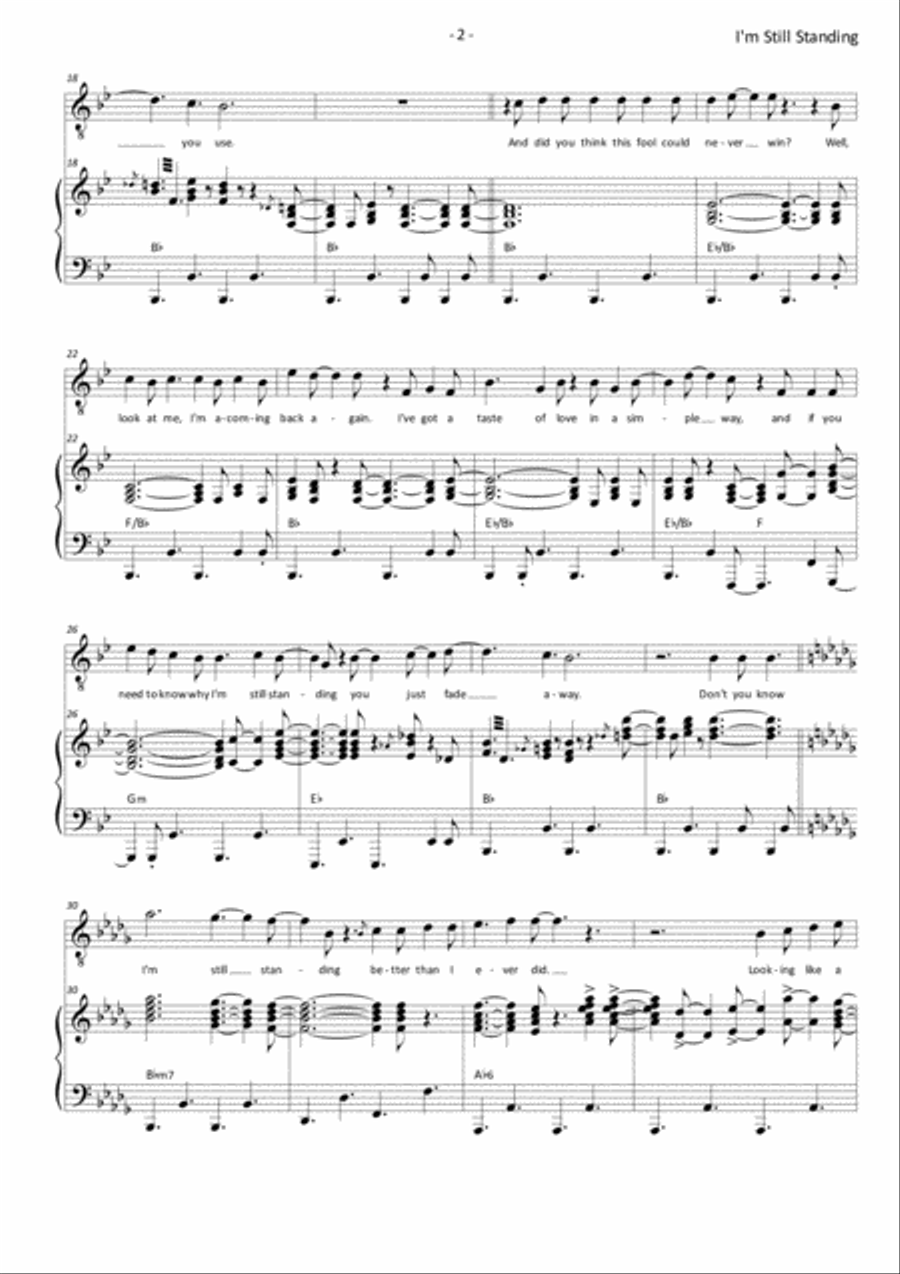 I'm Still Standing Voice scores gallery preview page 2