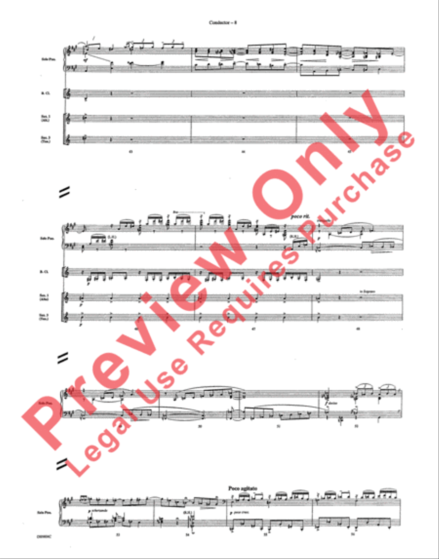 Rhapsody in Blue (Setting for Piano and Wind Ensemble) Concert Band scores gallery preview page 15