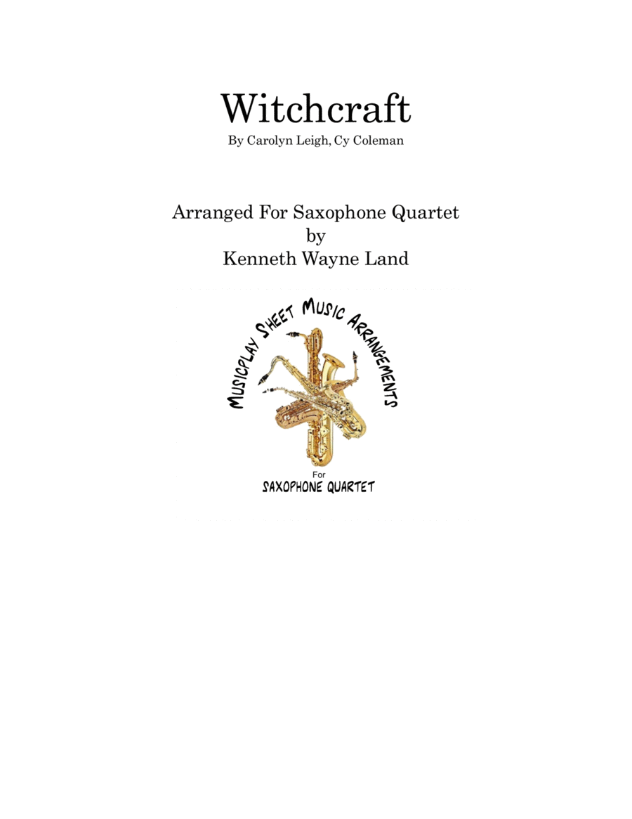 Witchcraft Saxophone Quartet scores gallery preview page 1