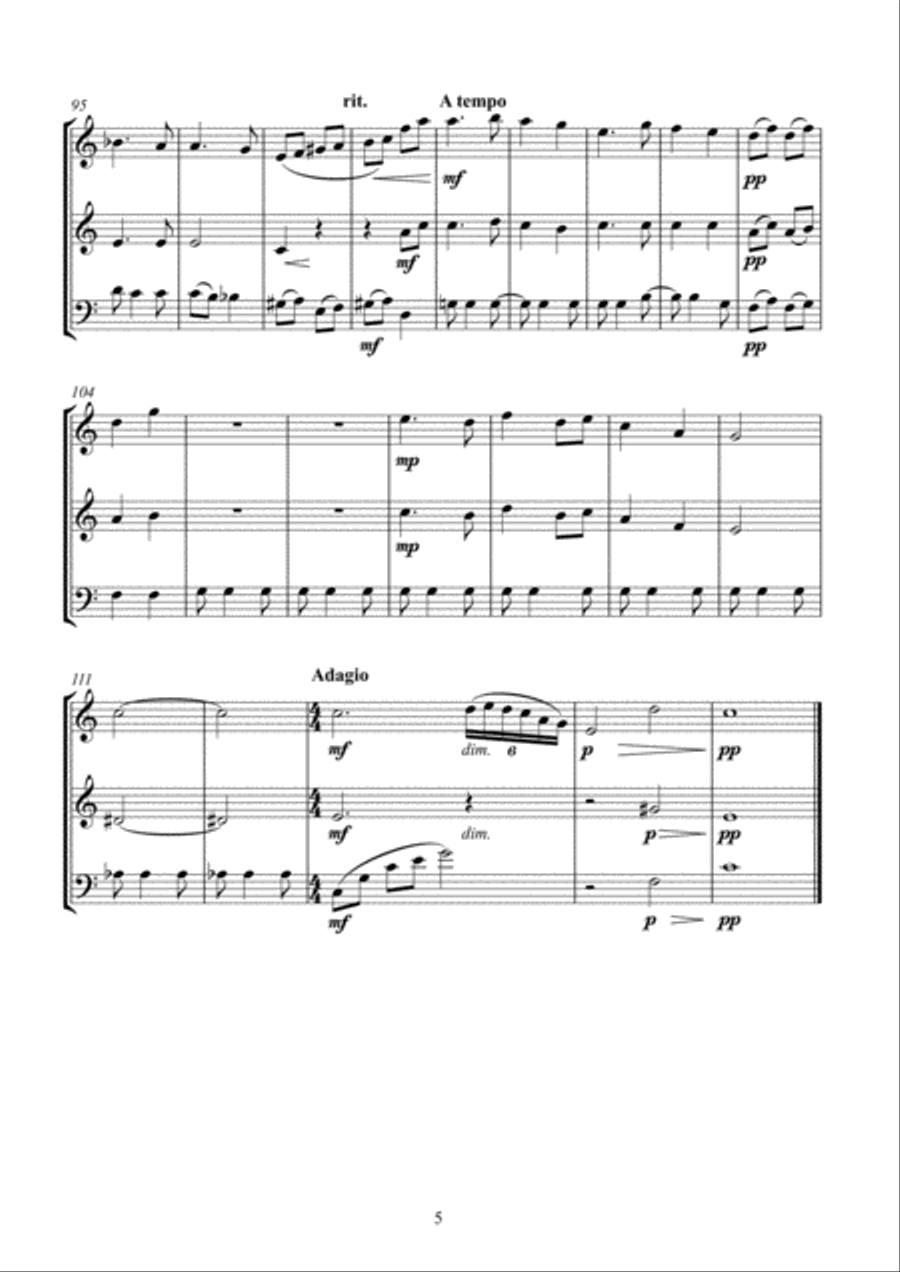 Capriccio Catalan arr. flute, oboe/clarinet and bassoon Woodwind Trio scores gallery preview page 5