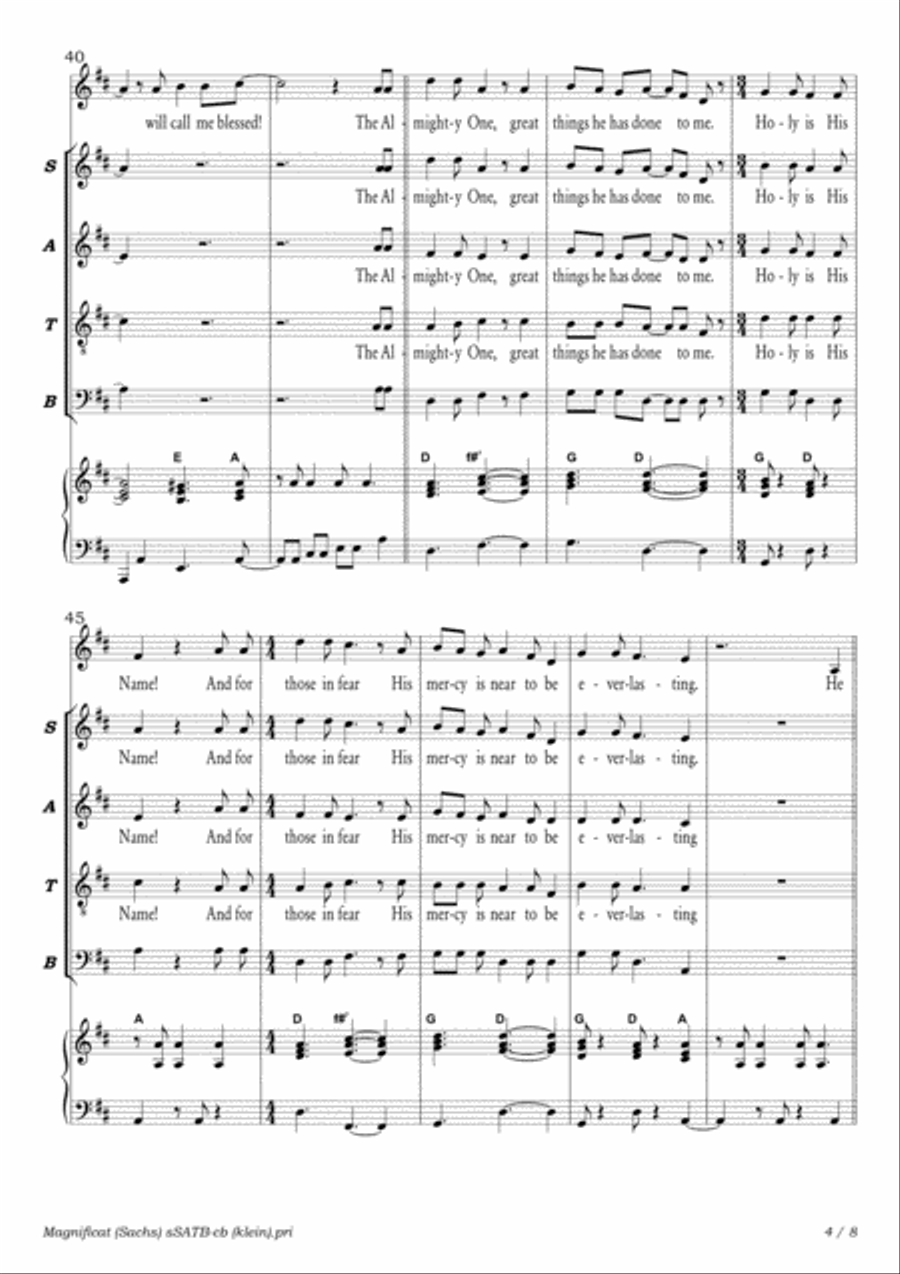 Magnificat 4-Part scores gallery preview page 4