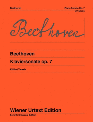 Book cover for Piano Sonata in E flat major, op. 7 (Grande Sonata)