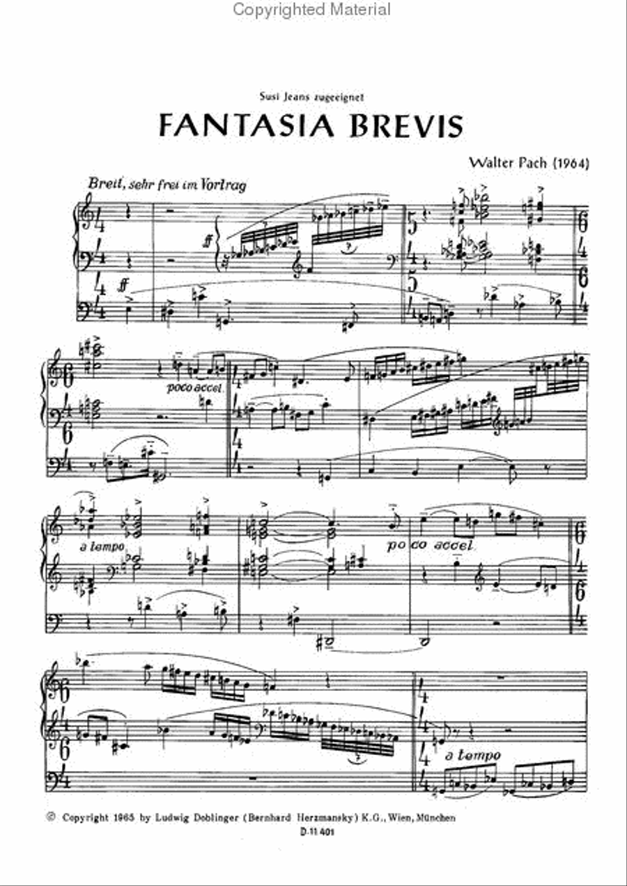 Fantasia brevis Organ scores gallery preview page 2