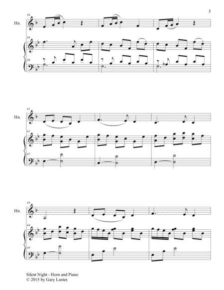 CHRISTMAS HORN (6 Christmas songs for Horn in F & Piano with Score/Parts) image number null