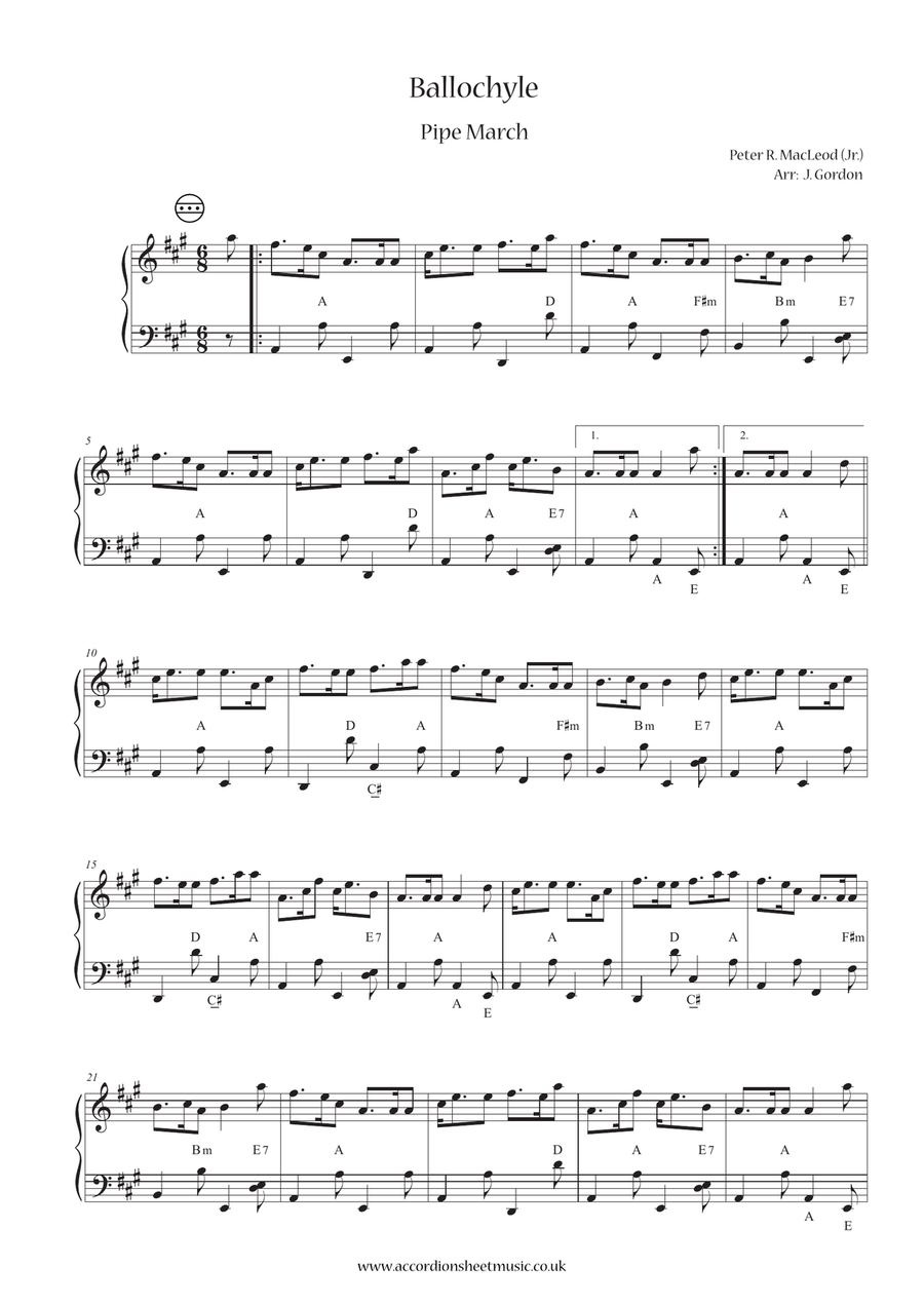 Ballochyle Accordion scores gallery preview page 1