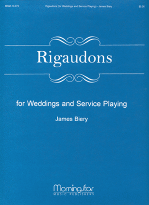 Book cover for Rigaudons for Weddings and Service Playing