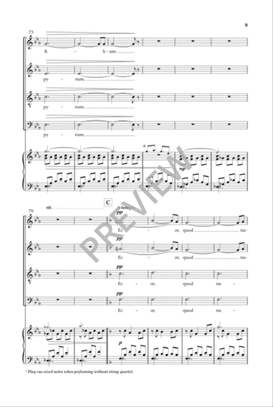 Ecce Novum (SATB) Divisi scores gallery preview page 10