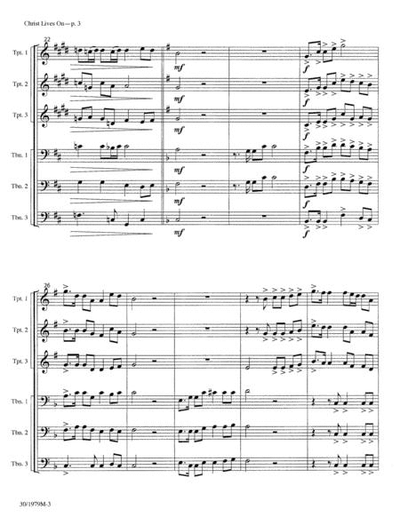 Christ Lives On - Score and Parts for Brass and Rhythm