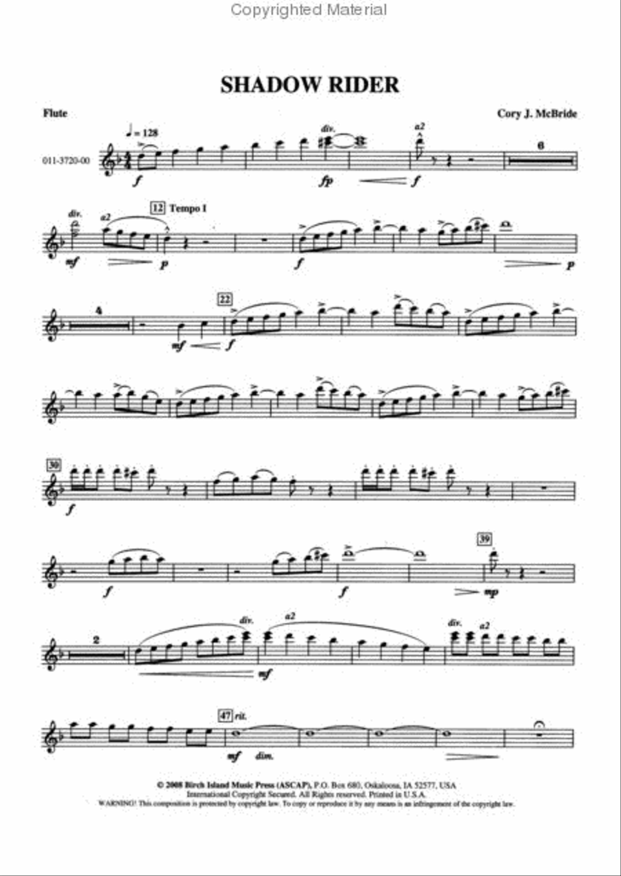 Shadow Rider Concert Band scores gallery preview page 4