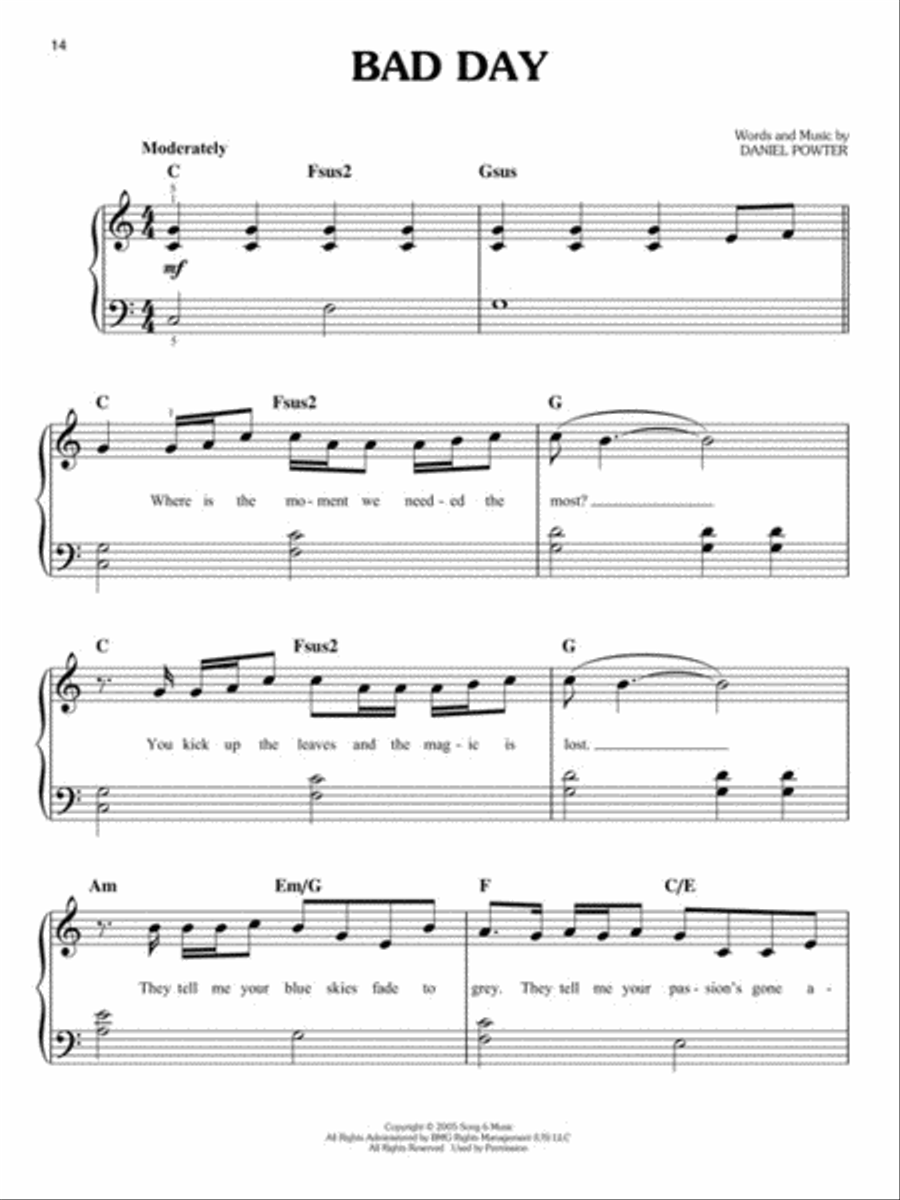 First 50 Pop Hits You Should Play on the Piano Easy Piano scores gallery preview page 5
