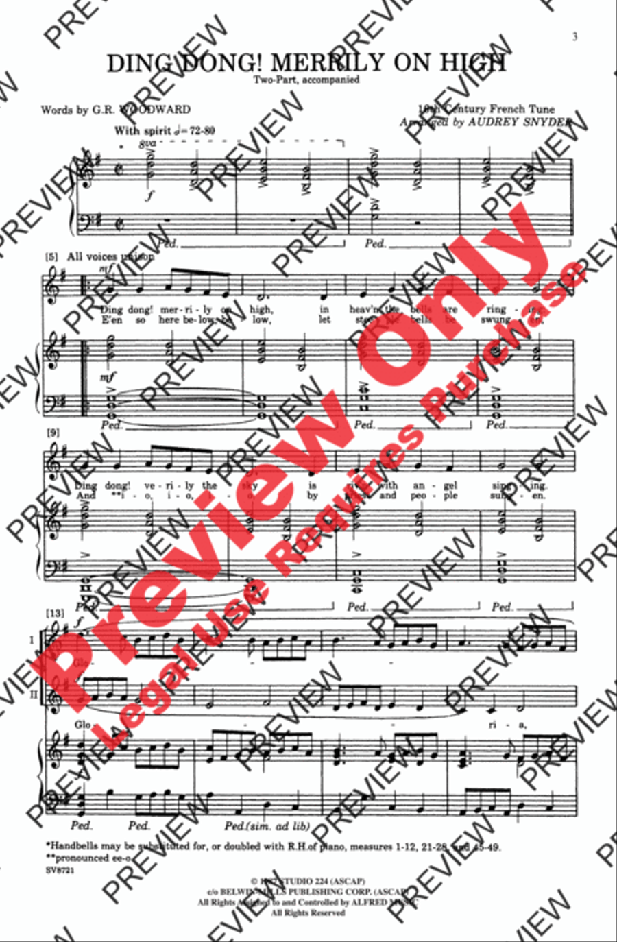 Ding! Dong! Merrily on High 2-Part scores gallery preview page 3