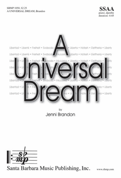 A Universal Dream - SSAA Octavo image number null