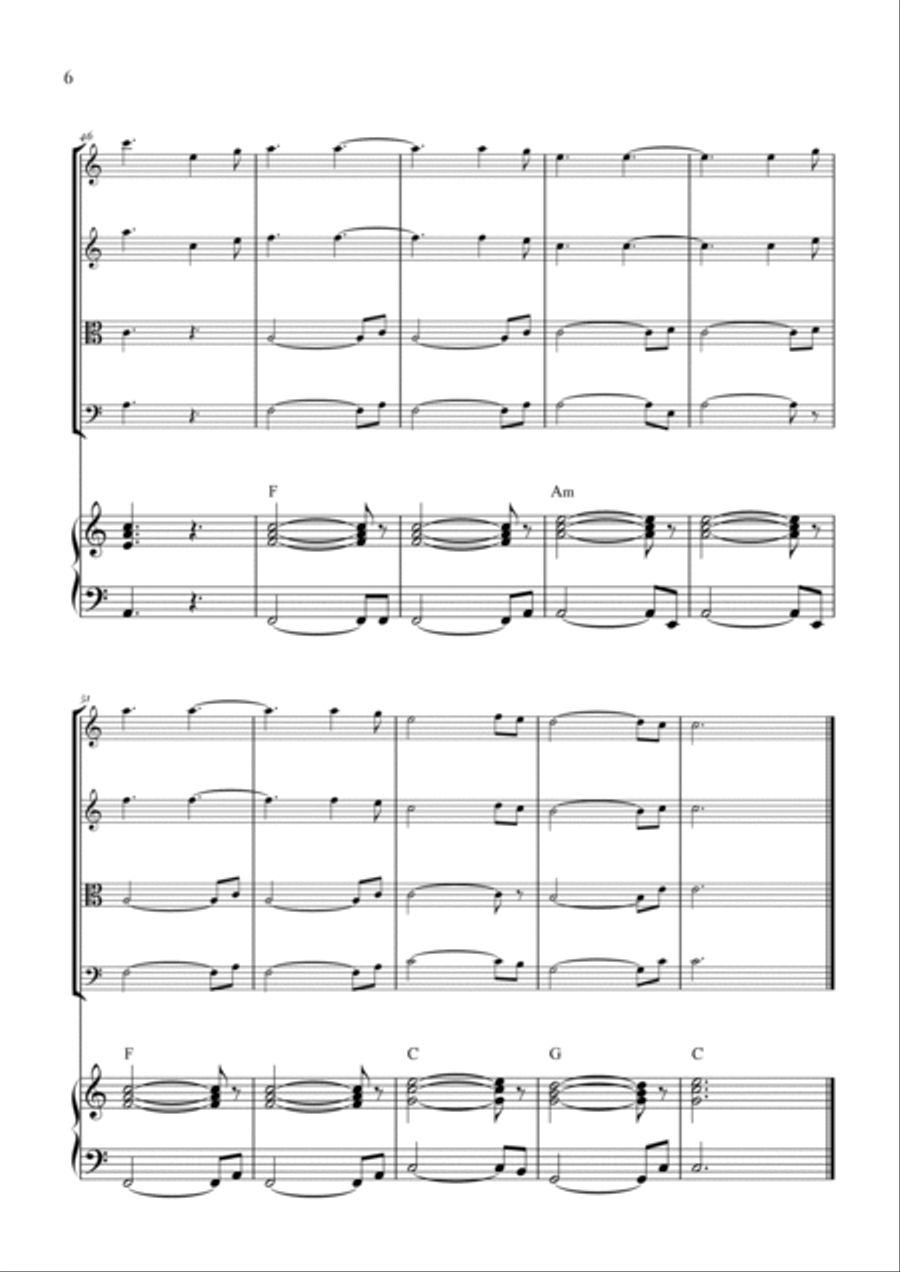 Hallelujah Hallelujah String Quartet scores gallery preview page 6