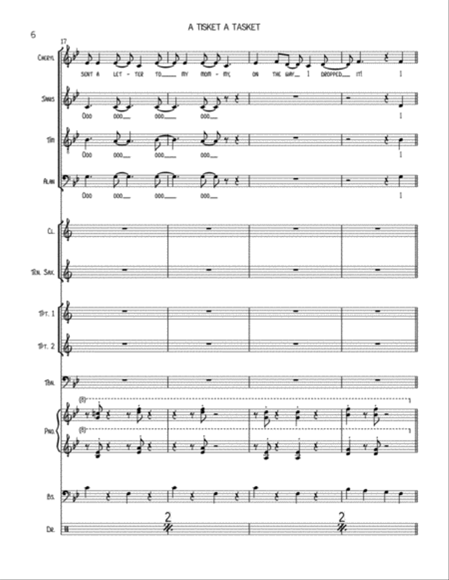 A-tisket, A-tasket A-tisket, A-tasket Large Ensemble scores gallery preview page 6