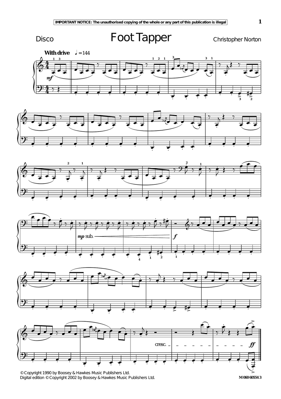 Foot Tapper Foot Tapper Piano Solo scores gallery preview page 1