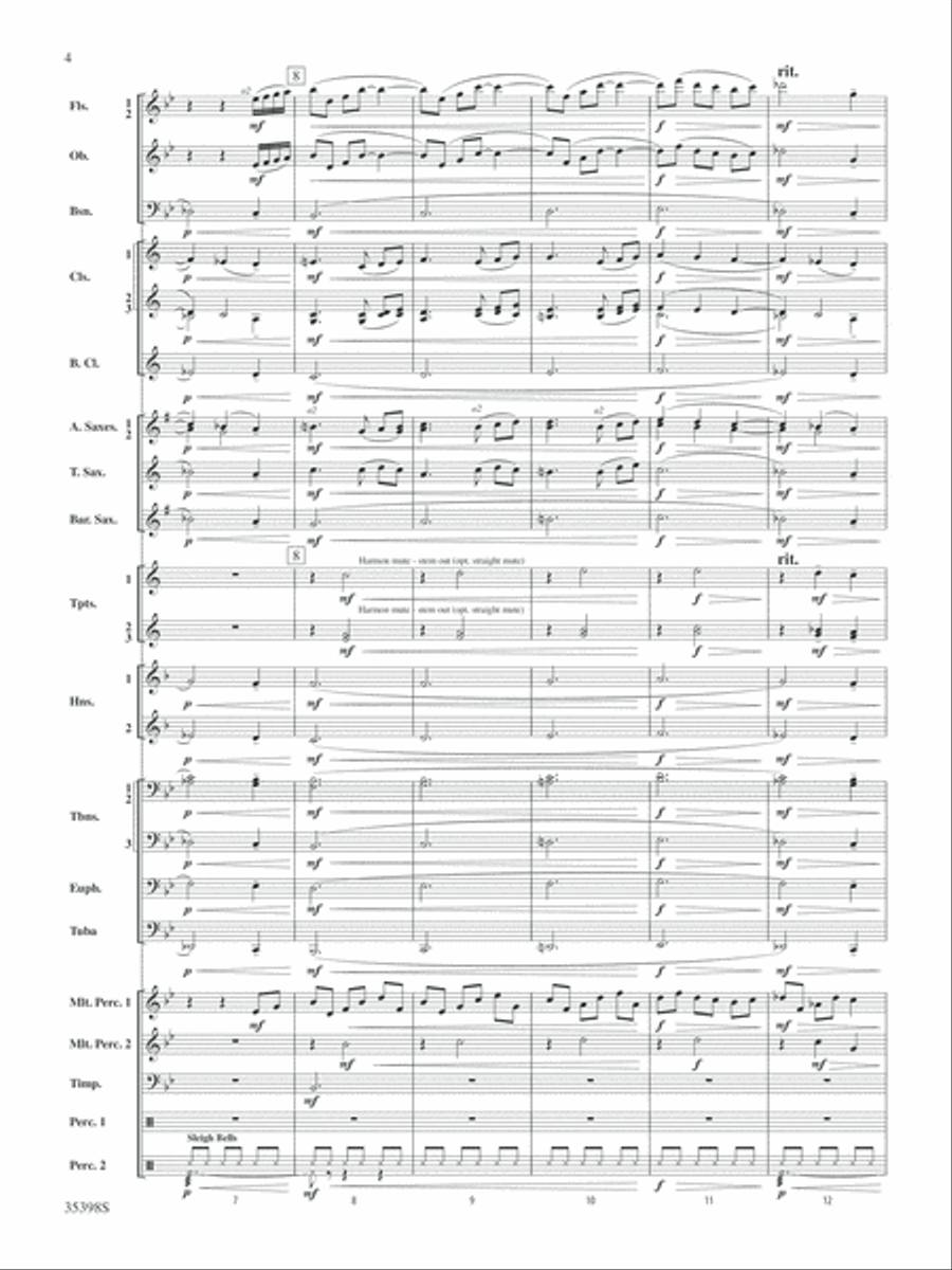 Sleep in Heavenly Peace: Score Concert Band scores gallery preview page 4