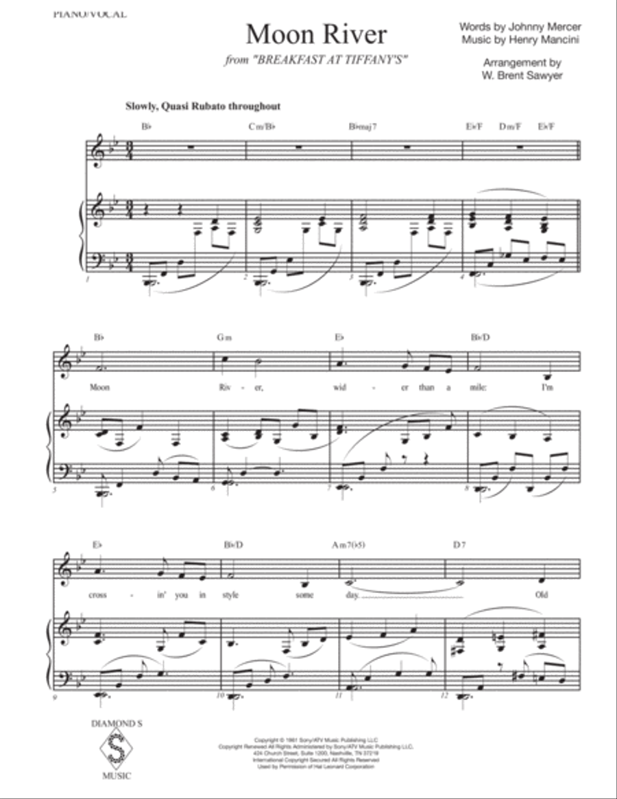 Moon River Moon River Voice scores gallery preview page 2