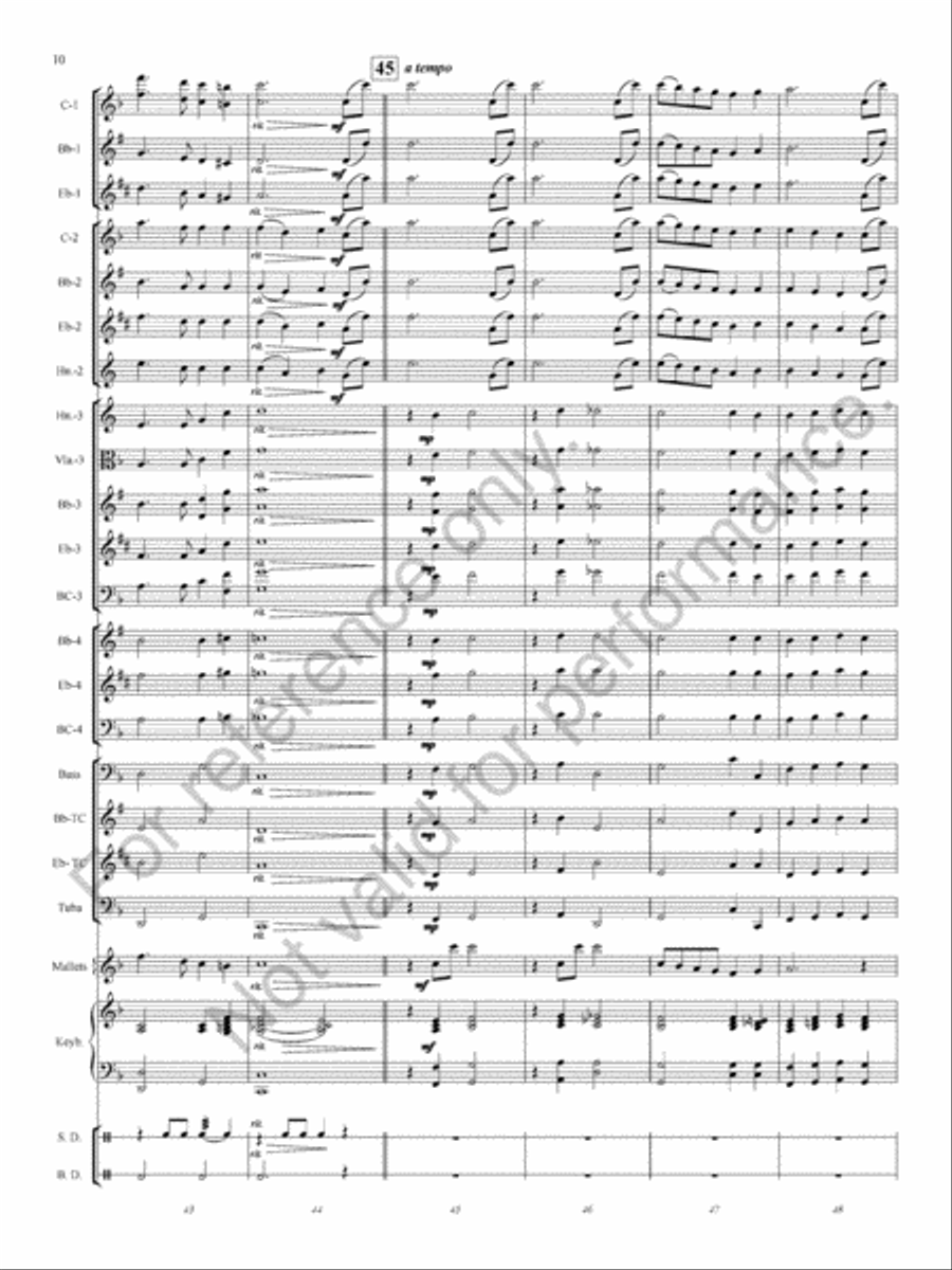 Blue Lake Reflections Blue Lake Reflections Concert Band scores gallery preview page 11