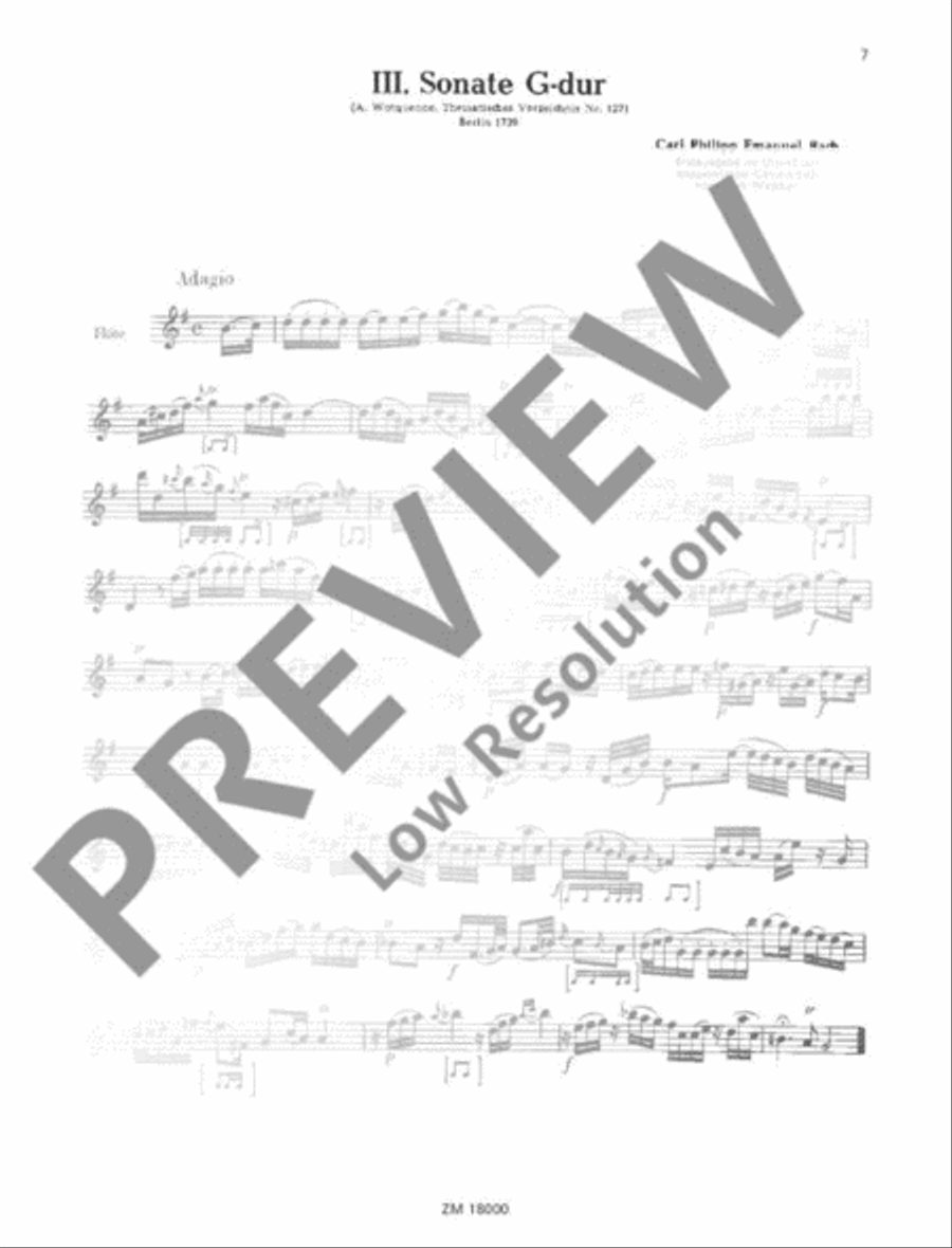 6 Sonatas 6 Sonatas Flute scores gallery preview page 8