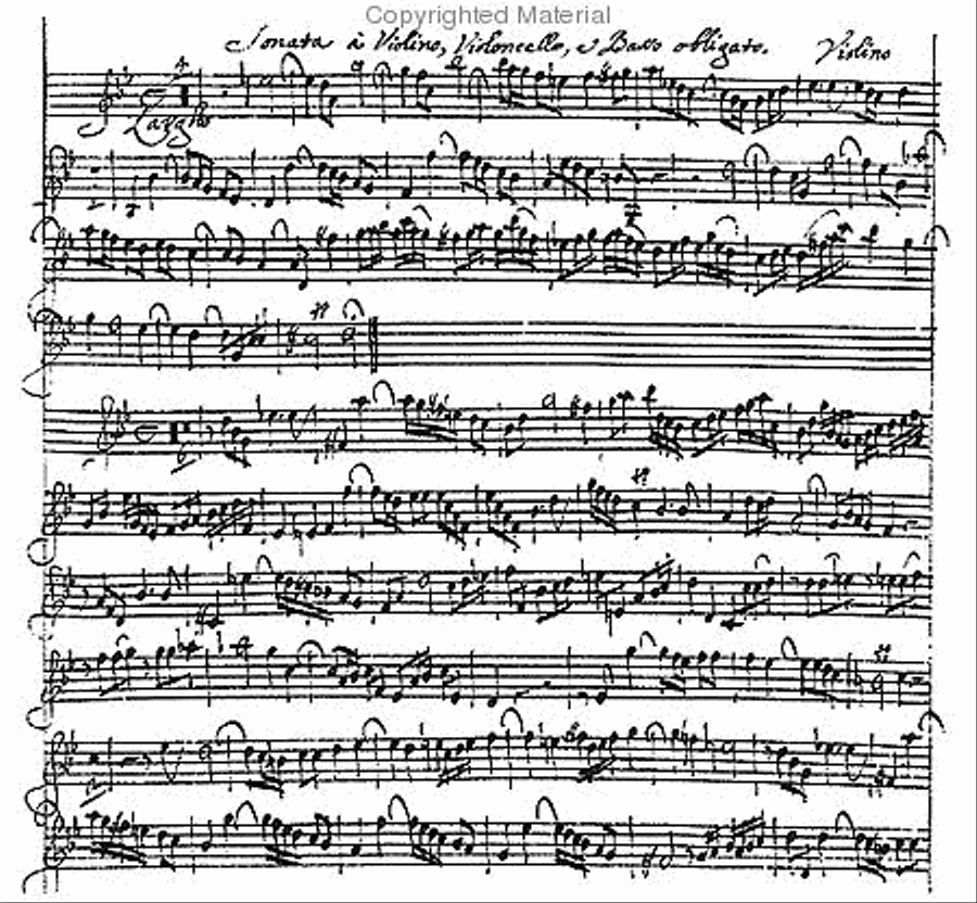 Sonate a 3 cioe Violino, Violoncello e basso (c. 1724/9) Cello scores gallery preview page 3