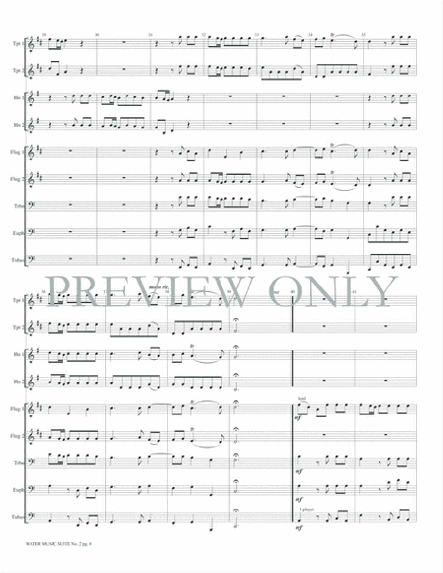 Water Music Suite No. 2 Water Music Suite No. 2 Brass Ensemble scores gallery preview page 10