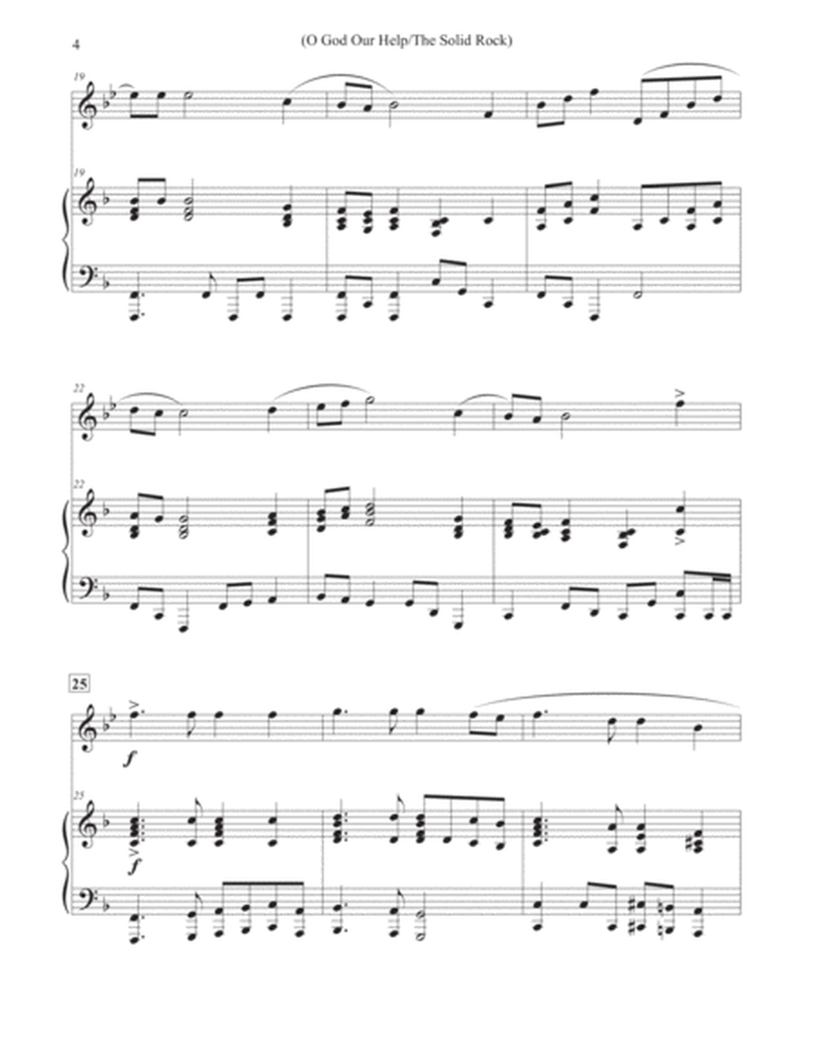 O God Our Help In Ages Past - The Solid Rock - Alto Flute & Piano image number null