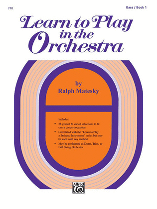 Book cover for Learn to Play in the Orchestra, Book 1