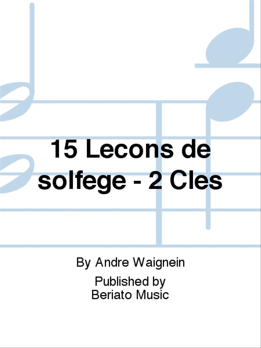 15 Leçons de solfège - 2 Clés School and Community scores gallery preview page 1