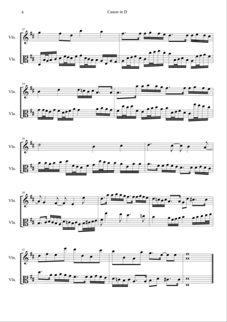 Canon in D (Hard Version) String Duet scores gallery preview page 4