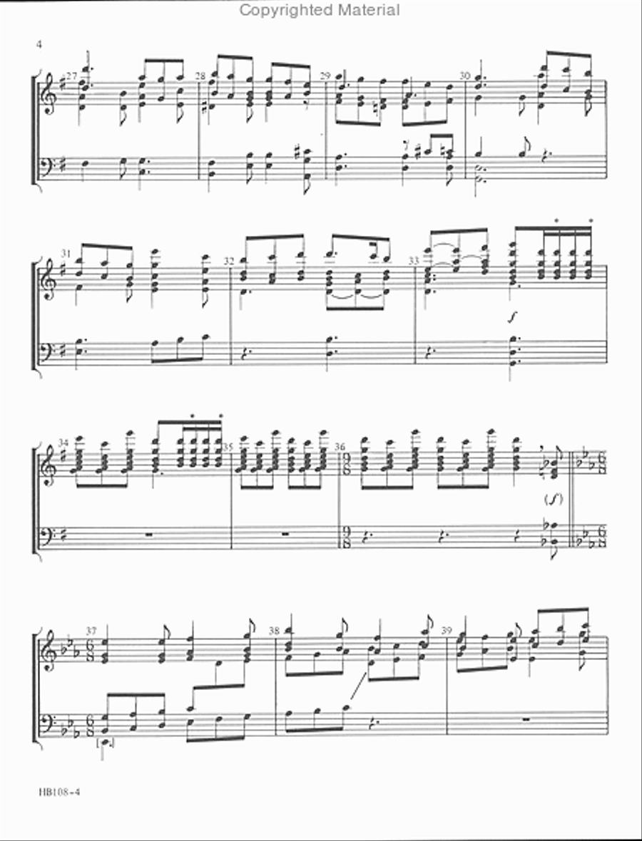 I Saw Three Ships - Page - full score Handbell Choir scores gallery preview page 4