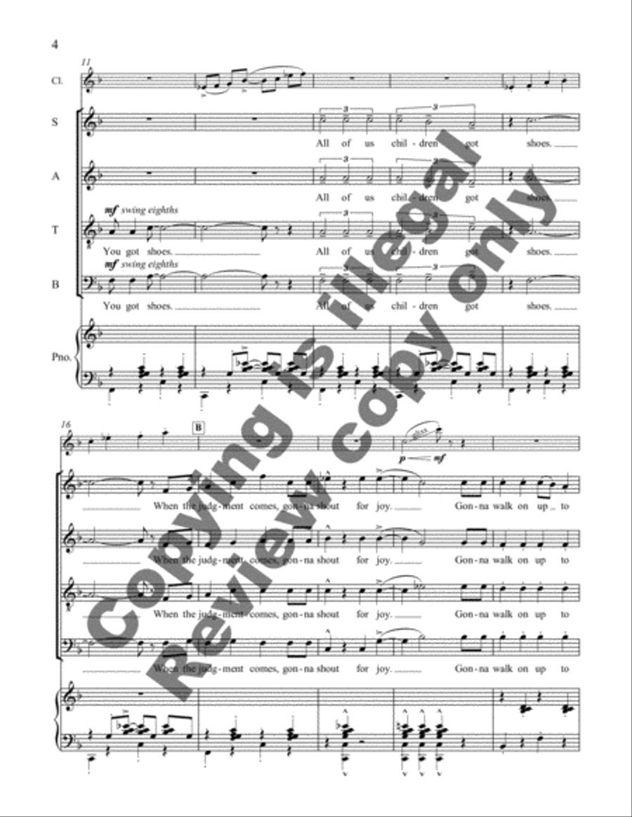 Walk On Up to Heaven 4-Part scores gallery preview page 12