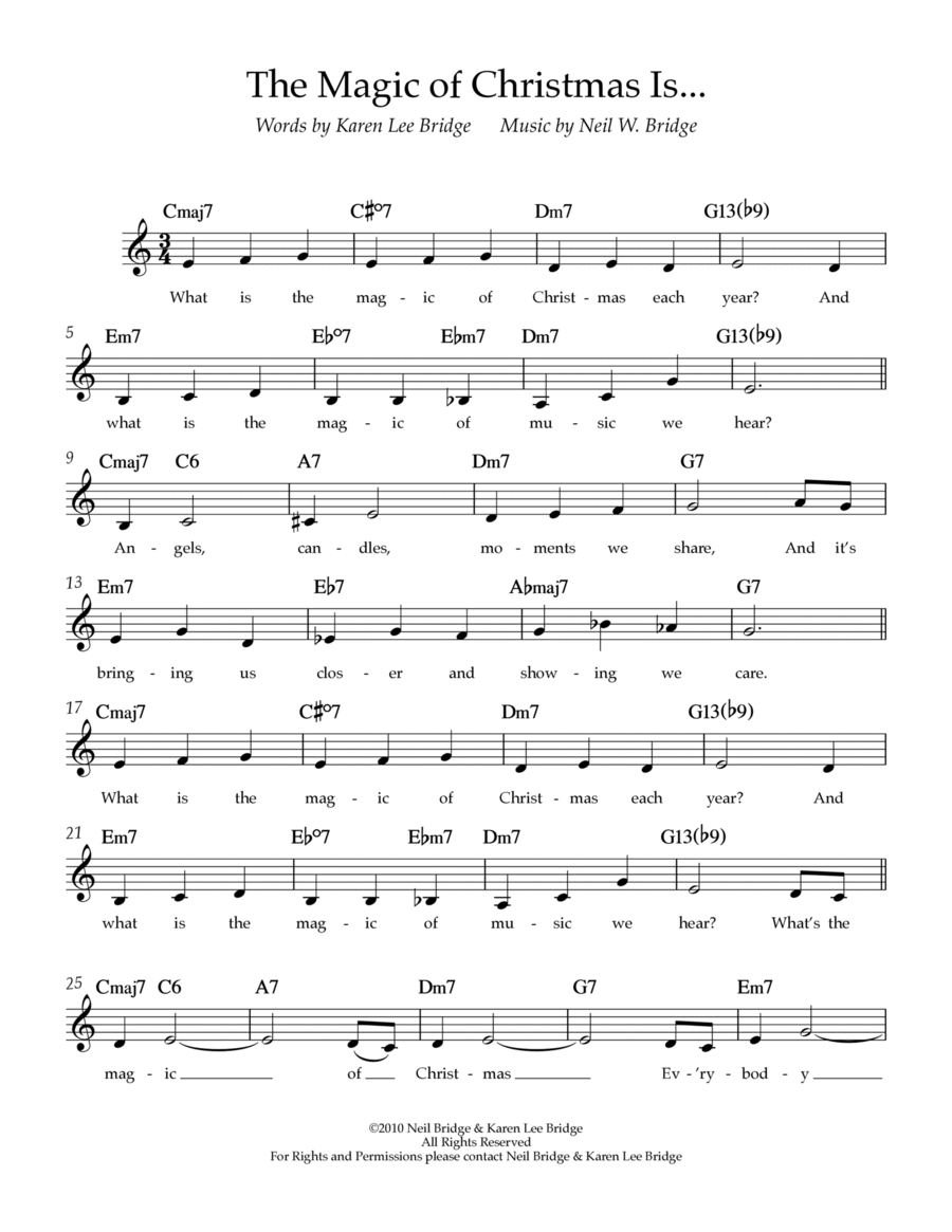The Magic of Christmas Is... Voice scores gallery preview page 1