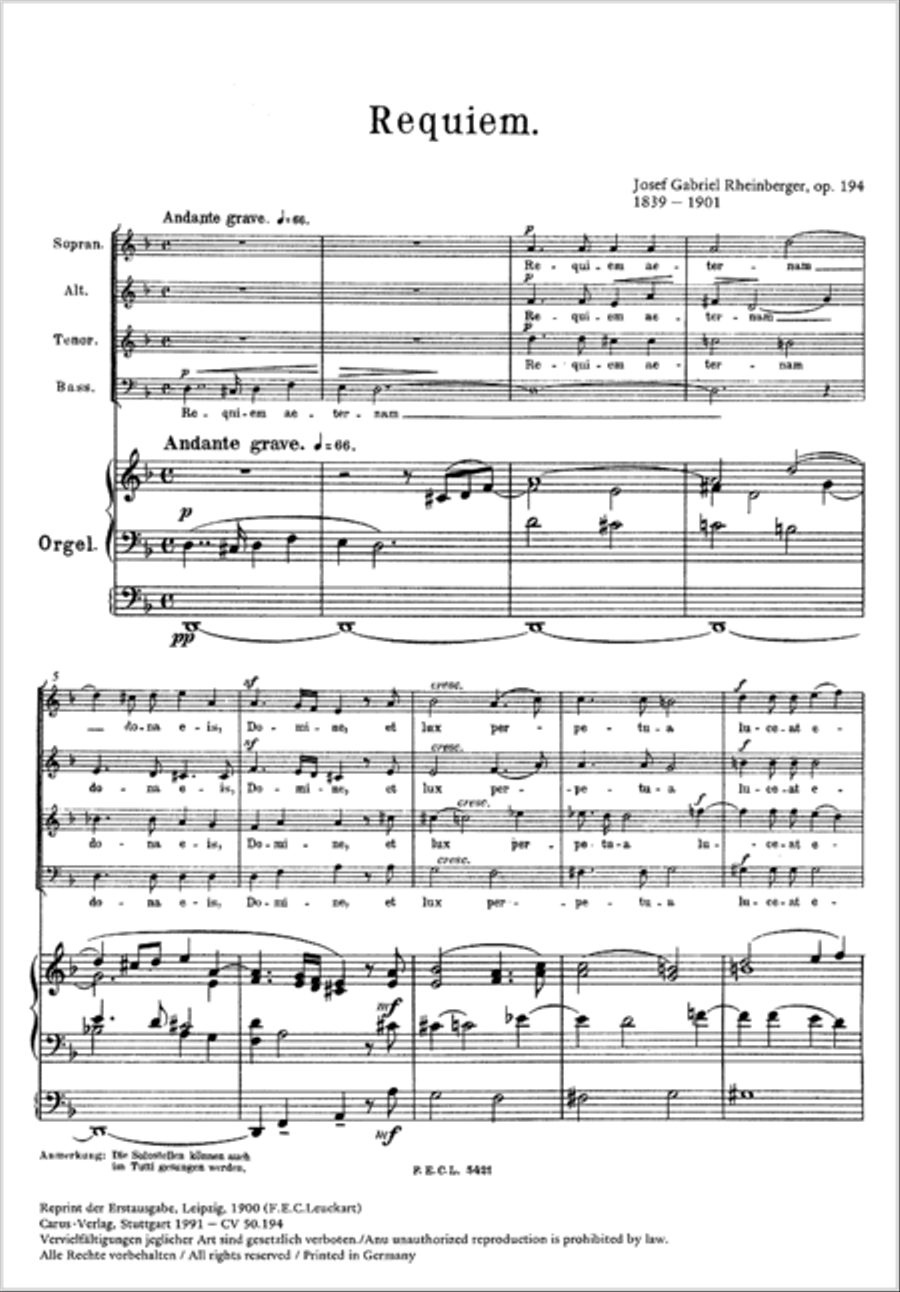 Requiem in D minor 4-Part scores gallery preview page 26