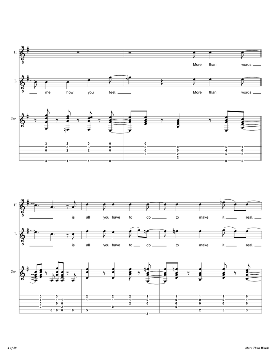 More Than Words Vocal Duet scores gallery preview page 5