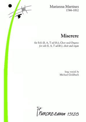 Book cover for Misere for soli (S, A, T ad lib.), choir and organ