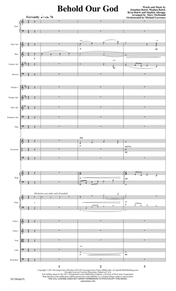 Behold Our God - Orchestral Score and Parts