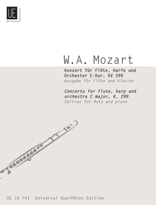 Book cover for Concerto in C, K.299, Flute/Pi
