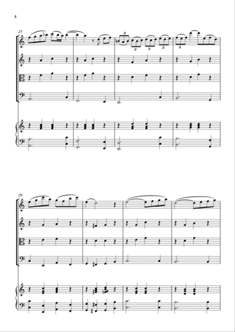 Arioso (From Cantata 156 - Sinfonia) String Quartet scores gallery preview page 4