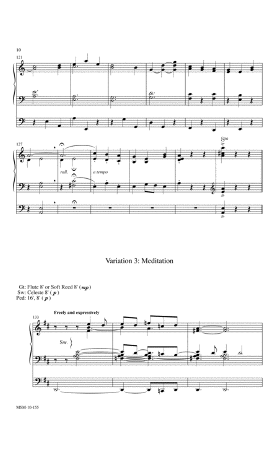 Variations on Greensleeves Organ scores gallery preview page 5