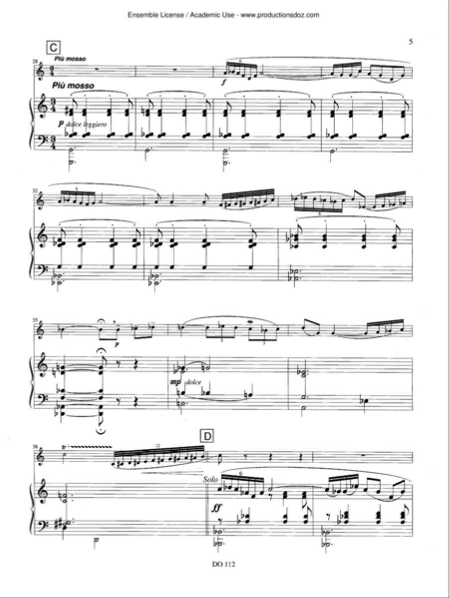 Nocturne Clarinet Solo scores gallery preview page 5