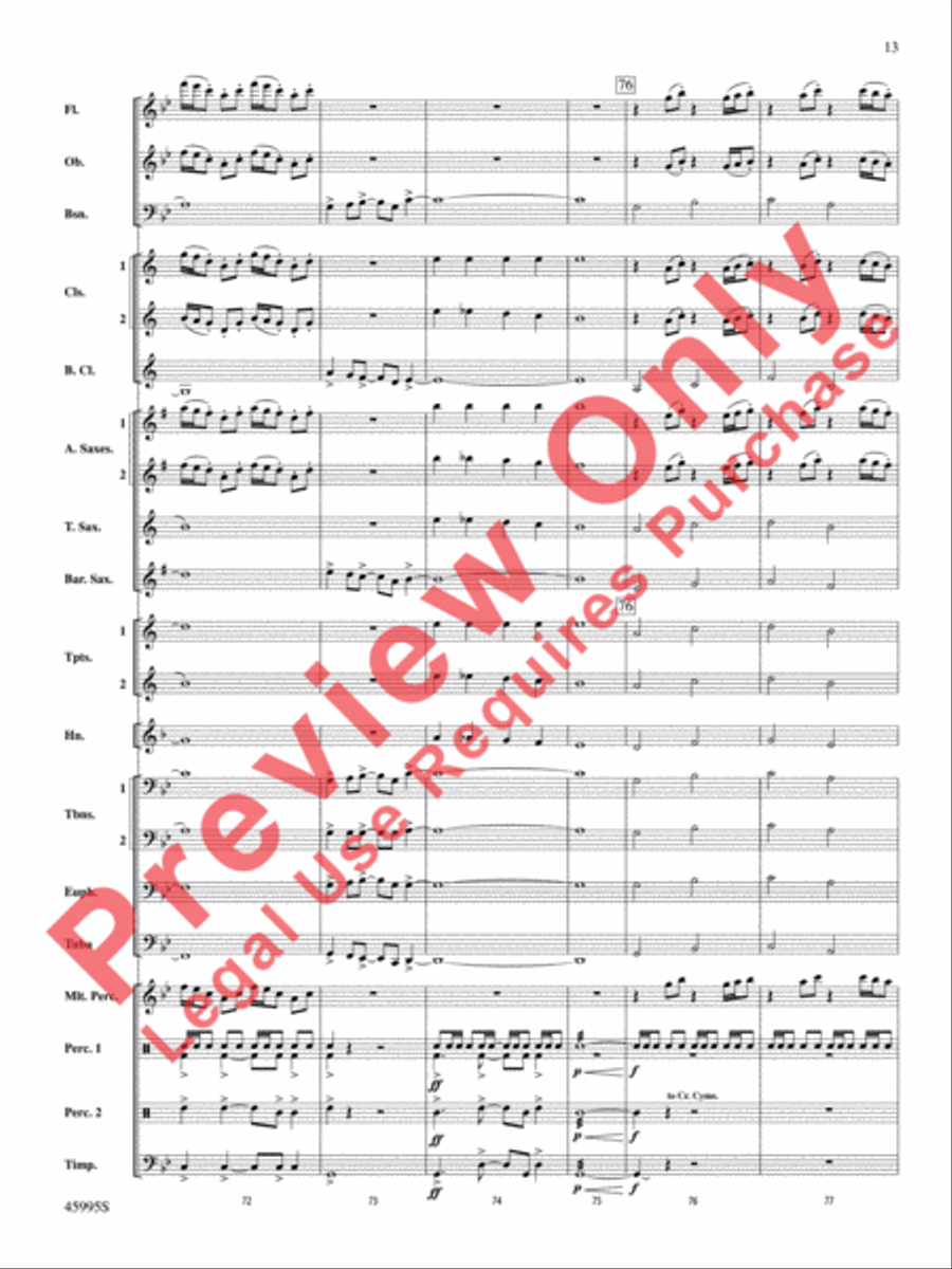 Kaboom! Kaboom! Concert Band scores gallery preview page 14