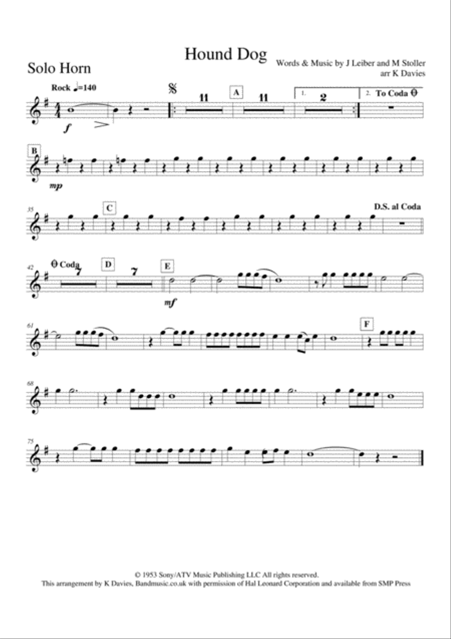 Hound Dog Small Ensemble scores gallery preview page 3