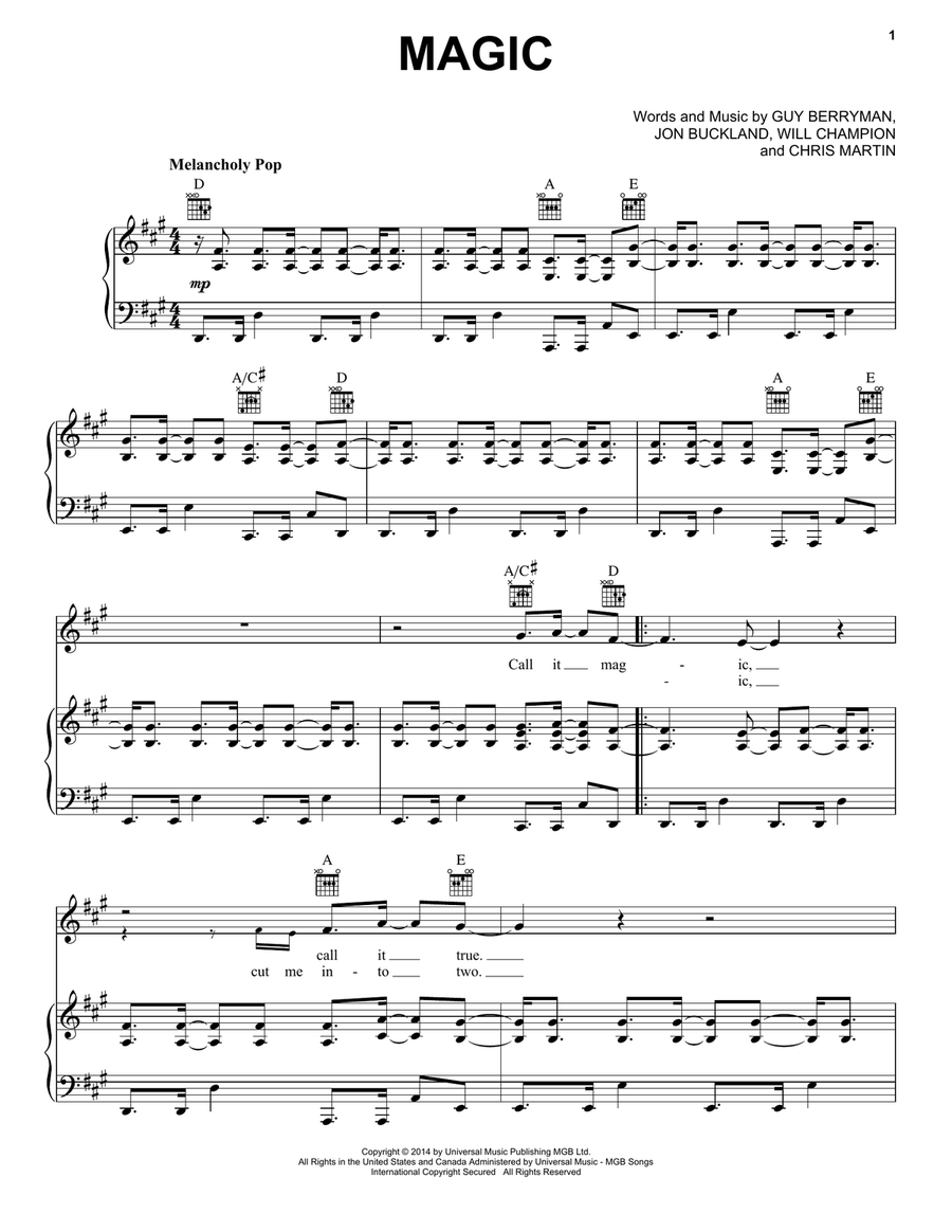 Magic Acoustic Guitar scores gallery preview page 1