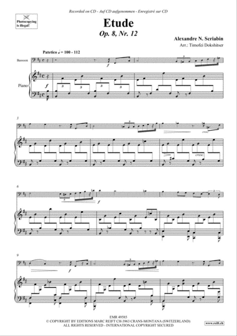 Etude Bassoon Solo scores gallery preview page 3