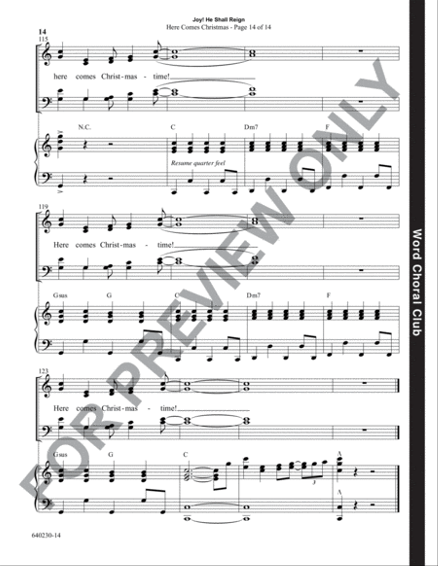 Here Comes Christmas - Anthem 4-Part scores gallery preview page 15