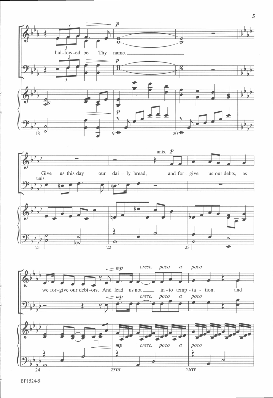 Our Lord's Prayer 4-Part scores gallery preview page 4