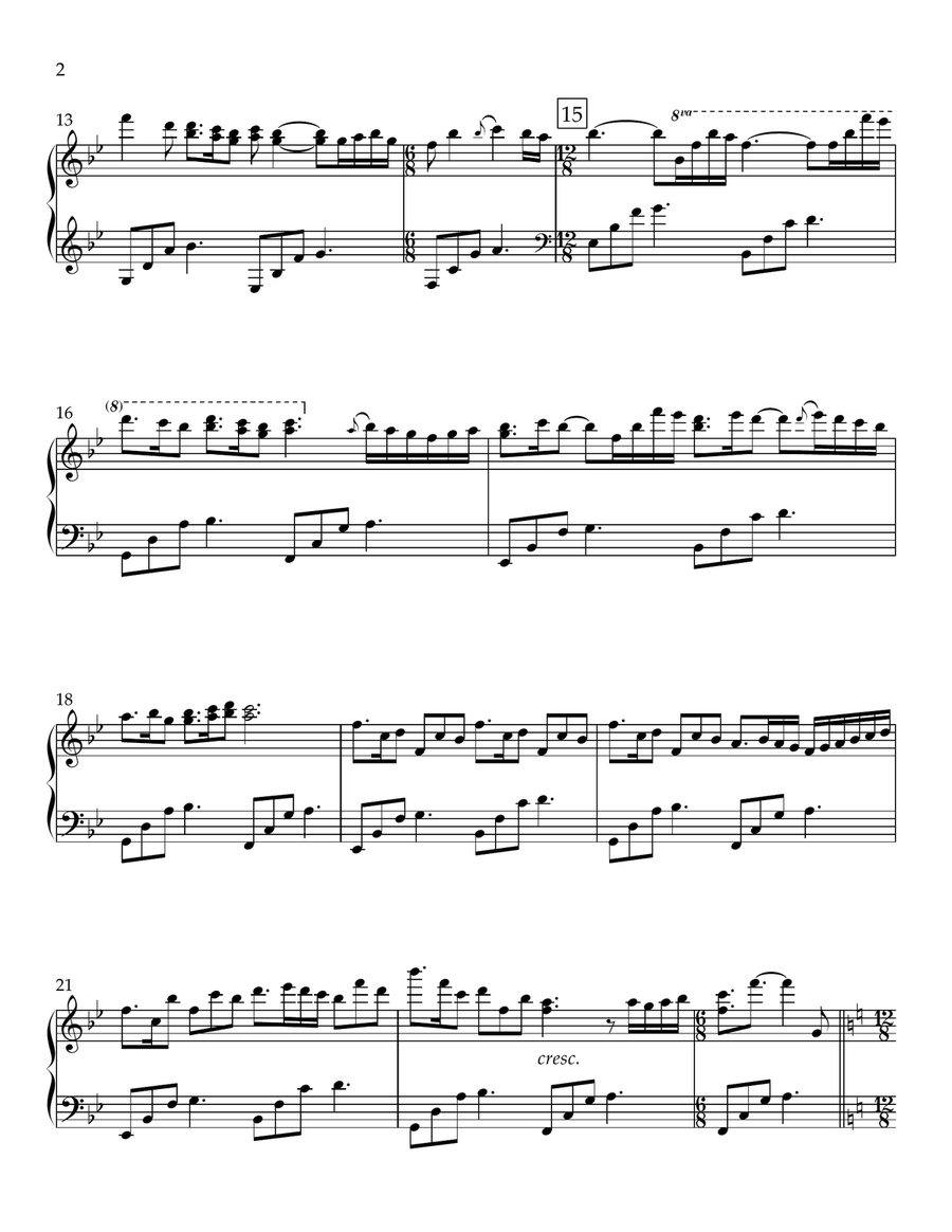 I Love to Tell the Story (new age piano) Piano Solo scores gallery preview page 2