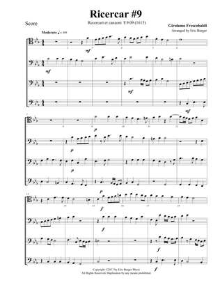 Ricercar #9 for Trombone or Low Brass Quartet